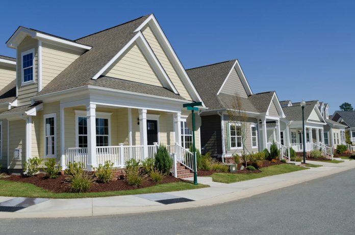 Street of residential houses